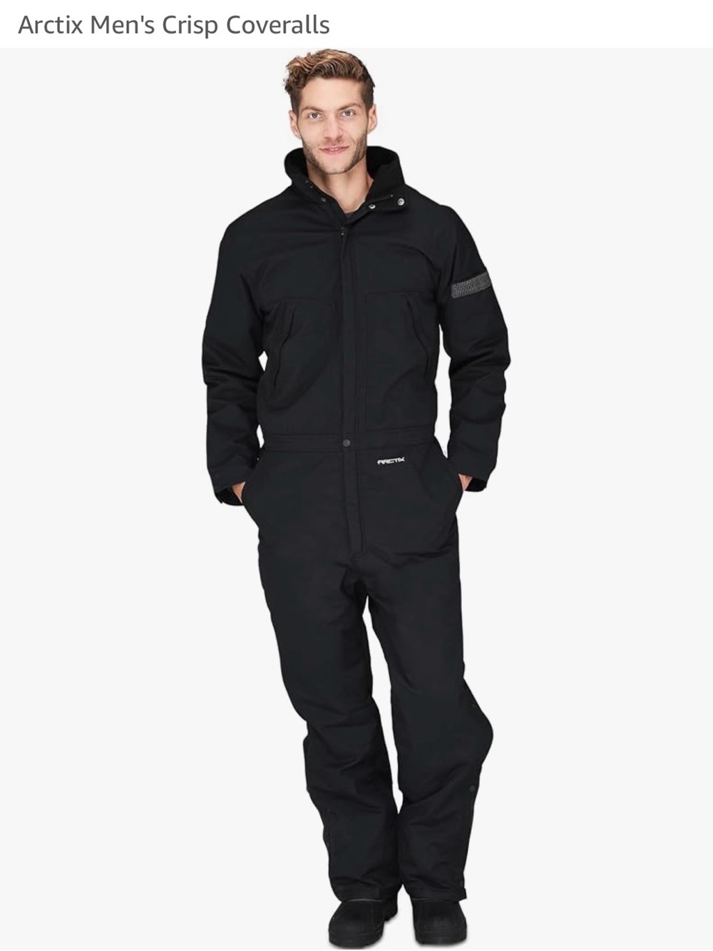 Arctix Men's Crisp Coveralls, Black, XX-Large 32 Inseam
